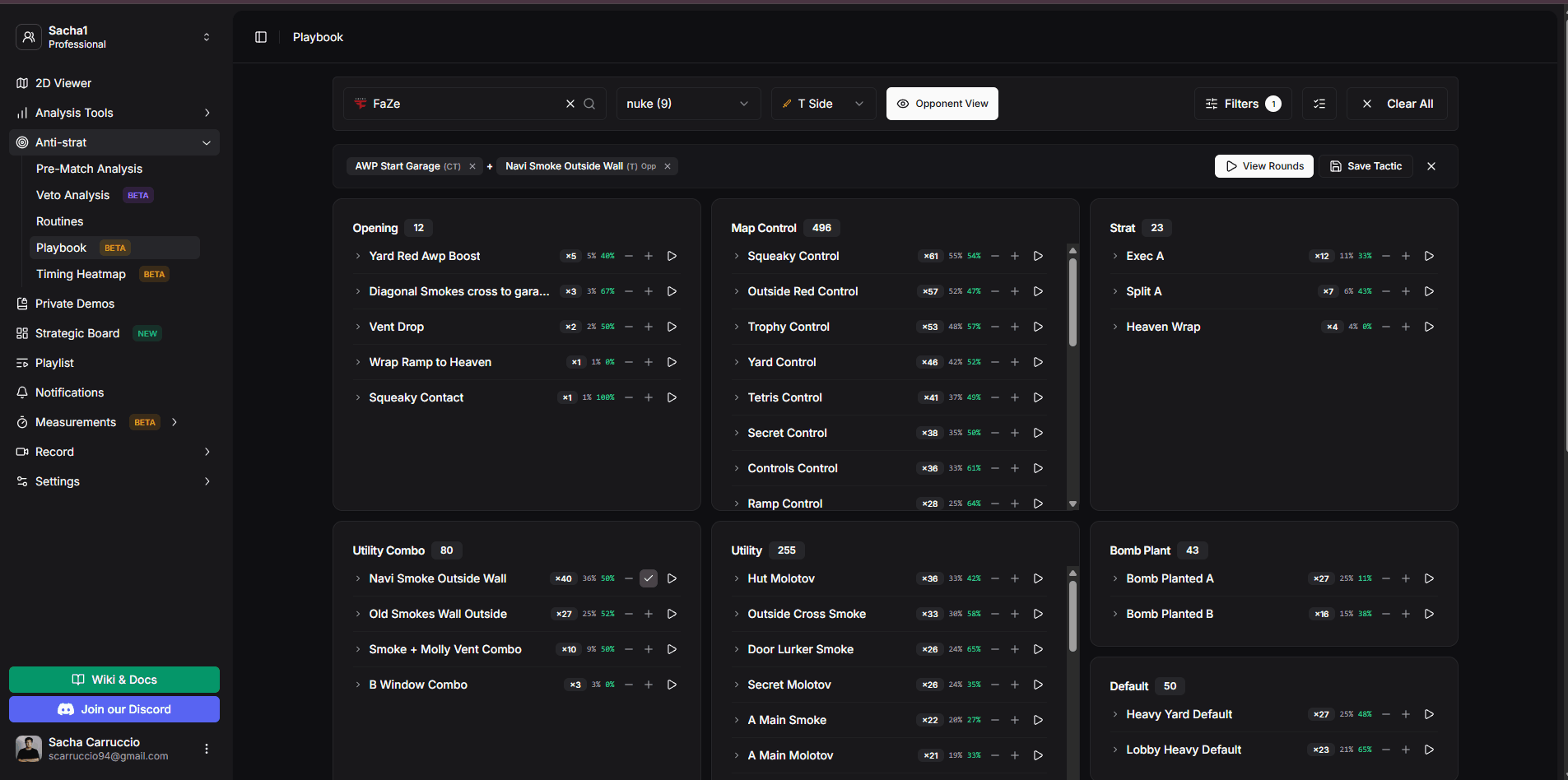 Sauvegarde d'une combinaison personnalisée en tant que tactique