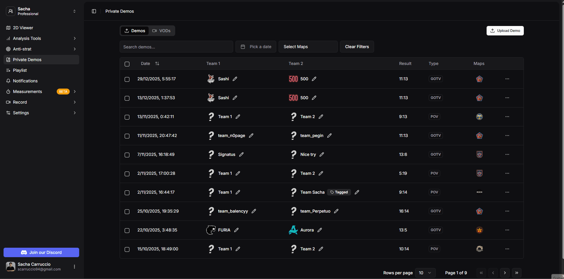 Liaison de l'équipe HLTV à CS2.CAM