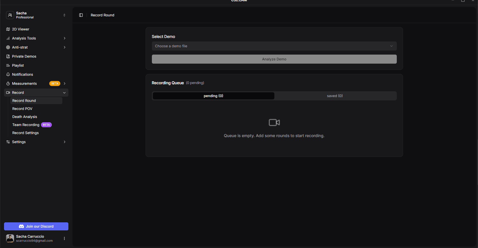 Ajout de rounds à la file depuis l'analyseur de démos